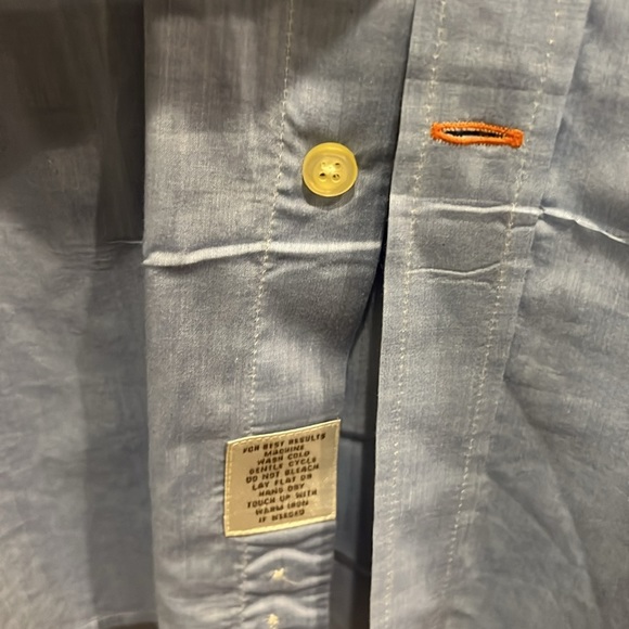 Peter Millar blue front button closure long sleeve with button cuffs size L - Picture 4 of 7